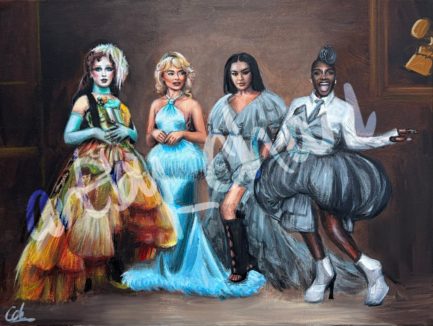 Grammys 2025 Portrait Art Print