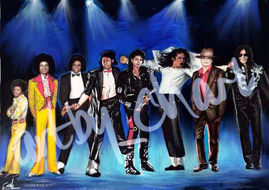 Michael Jackson Blue Eras Art Print