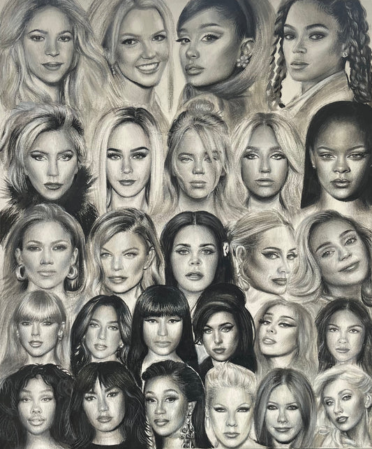 Female Music Industry Canvas Painting