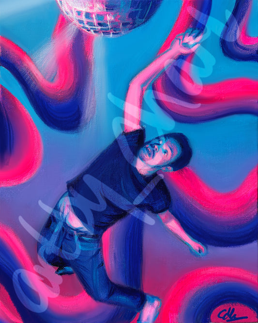Harry Styles Neon Canvas Board Painting