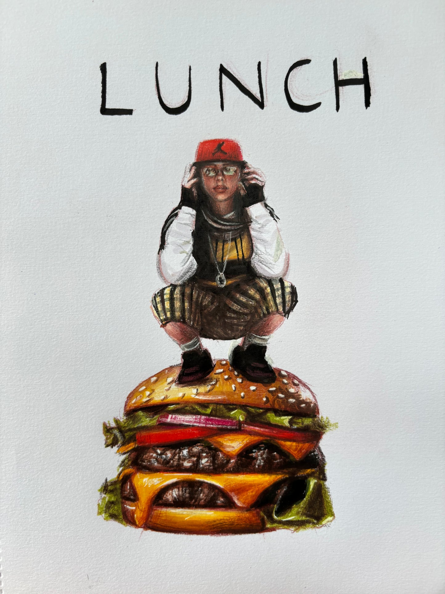 Billie Eilish Lunch Art Print