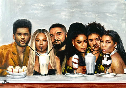 Singers Friends Milkshakes Print